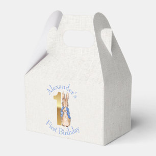 Personalize Peter the rabbit First birthday Favor Box