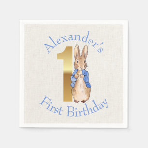 Personalize Peter the rabbit First birthday  Napkin
