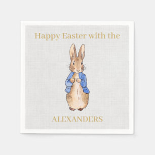 Personalize Peter the rabbit Happy Easter  Napkin