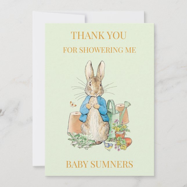 Personalize Peter the rabbit Photo Thank you (Front)