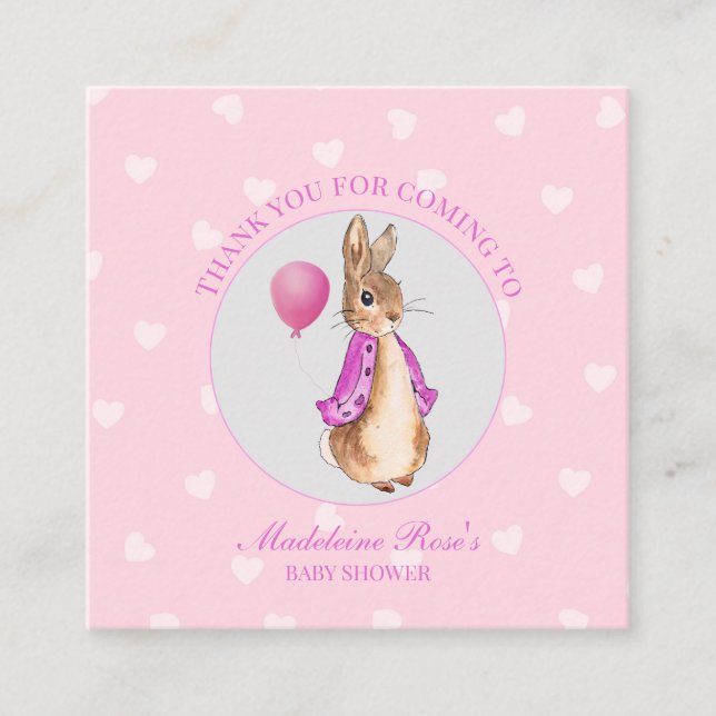 Personalize Peter the rabbit Thank you Enclosure Card (Front)