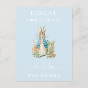 Personalize Peter the rabbit Thank you Postcard