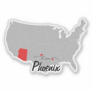 Personalize - Phoenix, Arizona Map US 