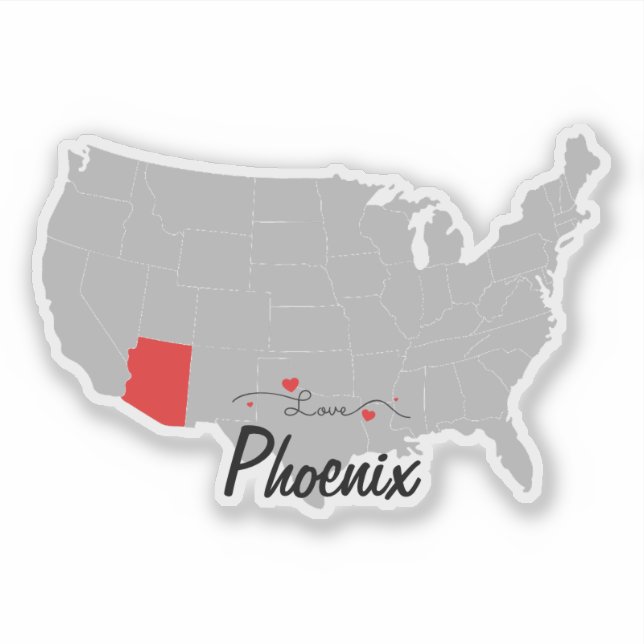 Personalize - Phoenix, Arizona Map US  (Front)