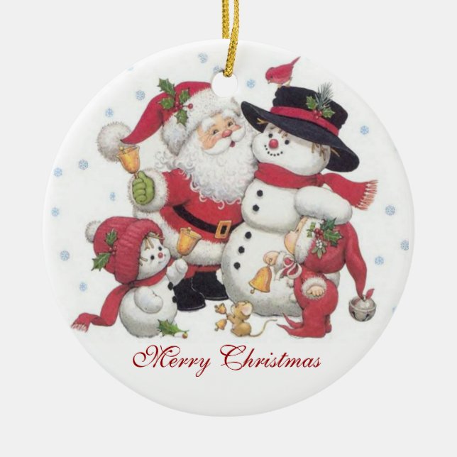 Personalize Photo Ceramic Ornament (Front)
