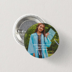 Personalize Photo Class Reunion High School Colleg 1 Inch Round Button