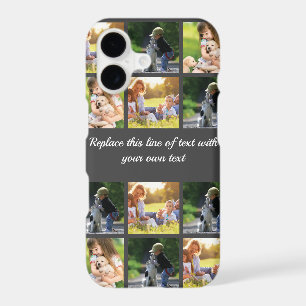 Personalize photo collage and text