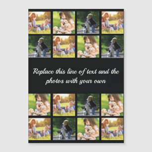 Personalize photo collage and text