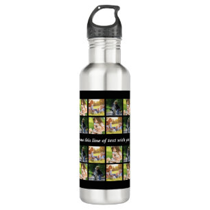 Personalize photo collage and text 710 ml water bottle