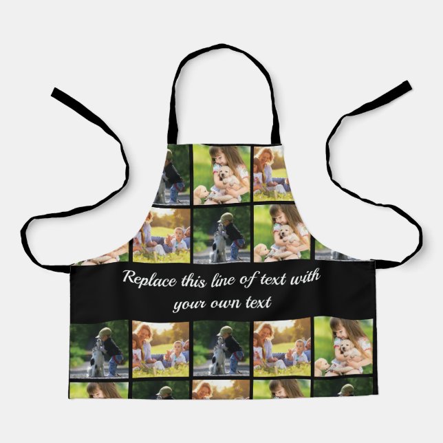 Personalize photo collage and text apron (Front)