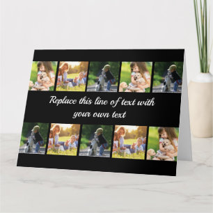 Personalize photo collage and text card