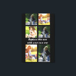 Personalize photo collage and text Case-Mate iPhon Canvas Print<br><div class="desc">Personalize photo collage and text</div>