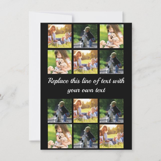 Personalize photo collage and text Case-Mate iPhon Card (Front)