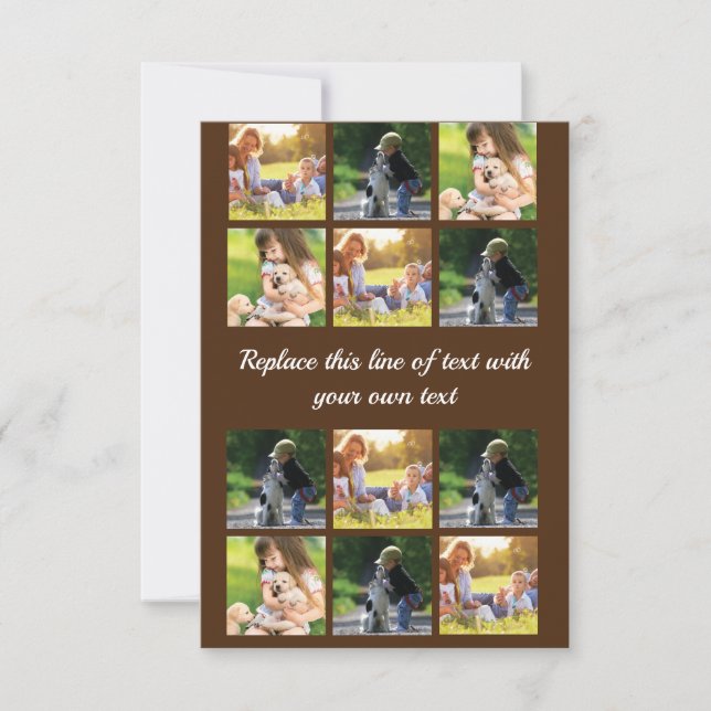 Personalize photo collage and text Case-Mate iPhon Card (Front)