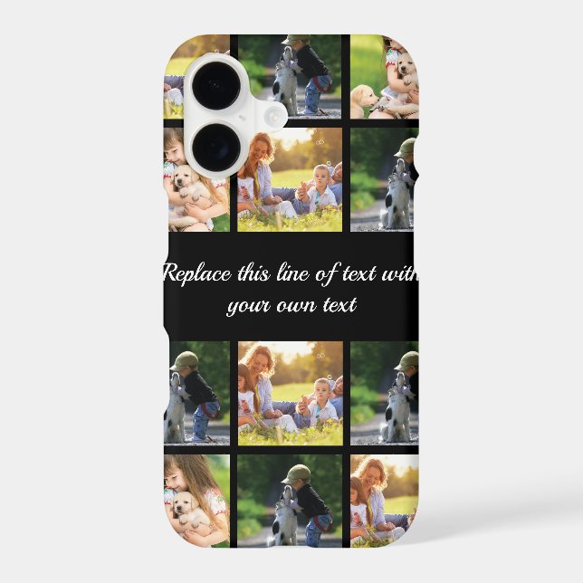 Personalize photo collage and text Case-Mate iPhon iPhone Case (Back)