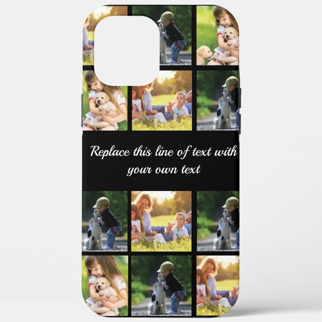 Personalize photo collage and text Case-Mate iPhon iPhone Case (Back)