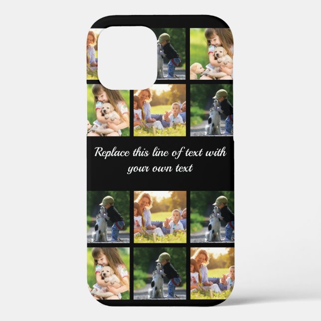 Personalize photo collage and text Case-Mate iPhon iPhone Case (Back)