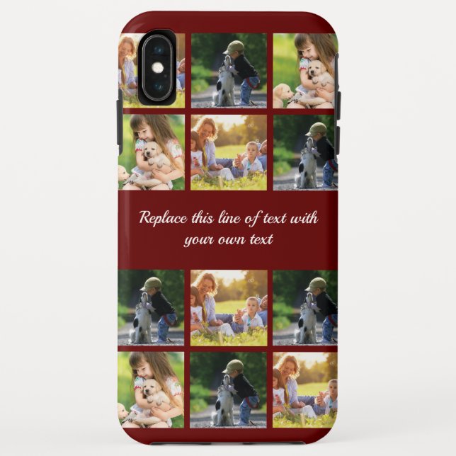 Personalize photo collage and text Case-Mate iPhon iPhone Case (Back)