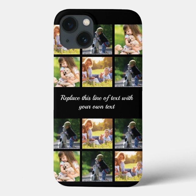 Personalize photo collage and text Case-Mate iPhon iPhone Case (Back)