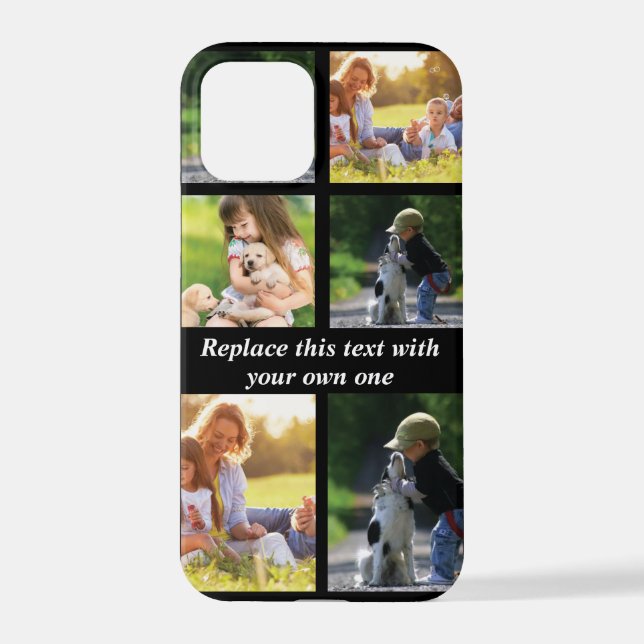 Personalize photo collage and text Case-Mate iPhon iPhone Case (Back)