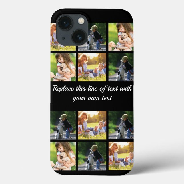 Personalize photo collage and text Case-Mate iPhon iPhone Case (Back)