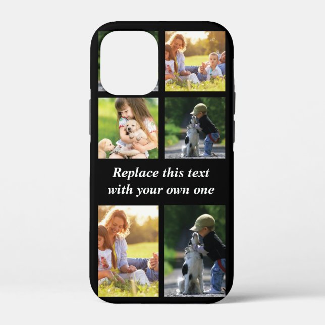Personalize photo collage and text Case-Mate iPhon iPhone Case (Back)