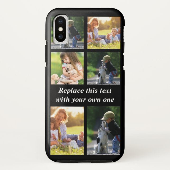 Personalize photo collage and text Case-Mate iPhon iPhone Case (Back)