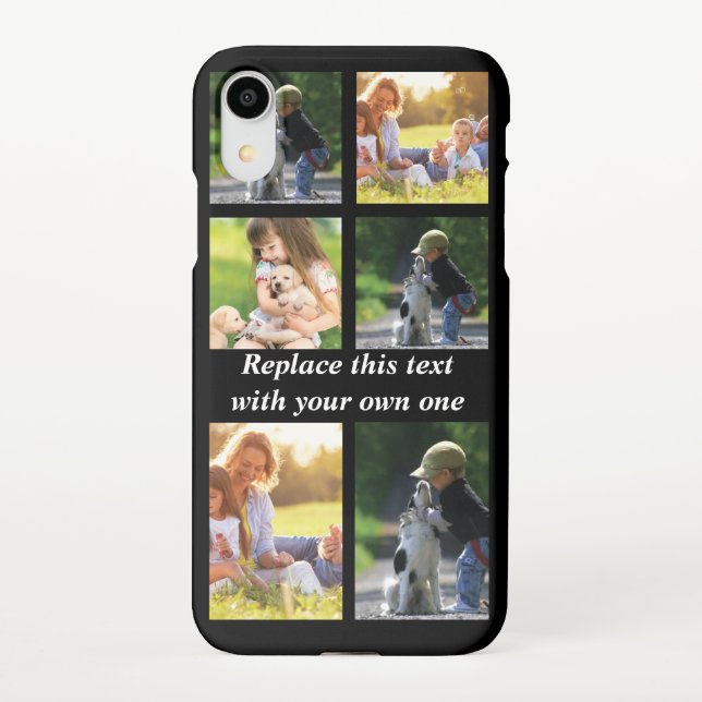 Personalize photo collage and text Case-Mate iPhon iPhone Case (Back)