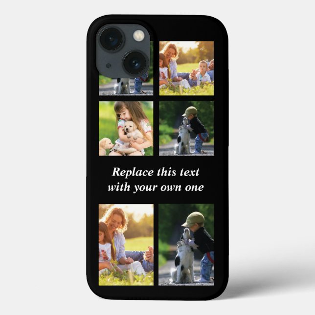 Personalize photo collage and text Case-Mate iPhon iPhone Case (Back)