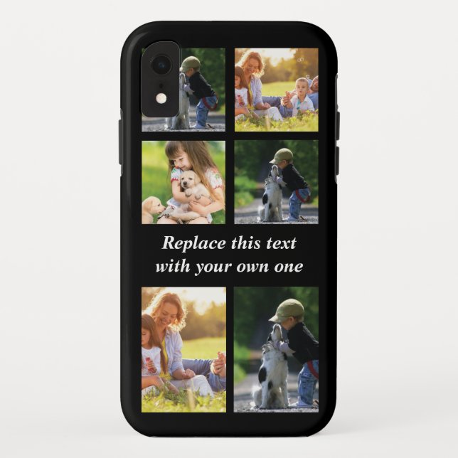 Personalize photo collage and text Case-Mate iPhon iPhone Case (Back)