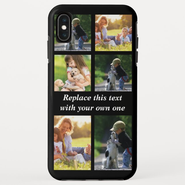 Personalize photo collage and text Case-Mate iPhon iPhone Case (Back)