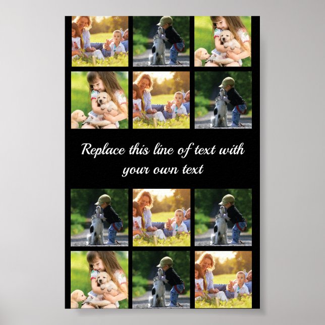 Personalize photo collage and text Case-Mate iPhon Poster (Front)