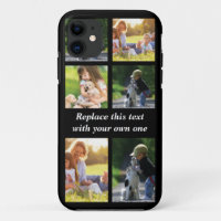 Personalize photo collage and text