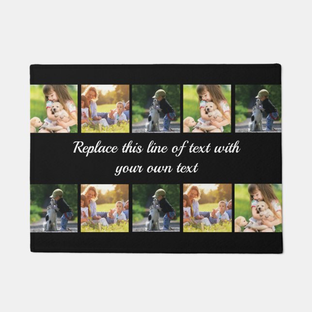 Personalize photo collage and text doormat (Front)