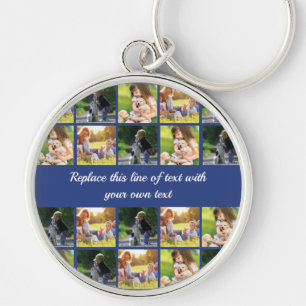 Personalize photo collage and text keychain