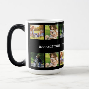 Personalize photo collage and text magic mug