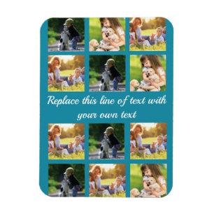 Personalize photo collage and text magnet