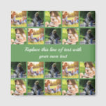 Personalize photo collage and text magnet<br><div class="desc">Personalize photo collage and text</div>