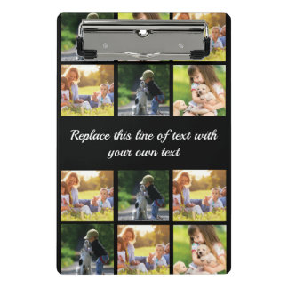 Personalize photo collage and text mini clipboard