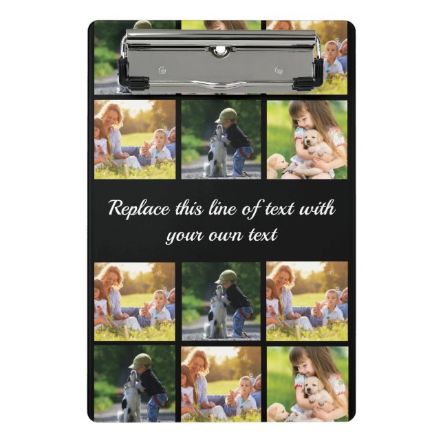 Personalize photo collage and text mini clipboard (Front)