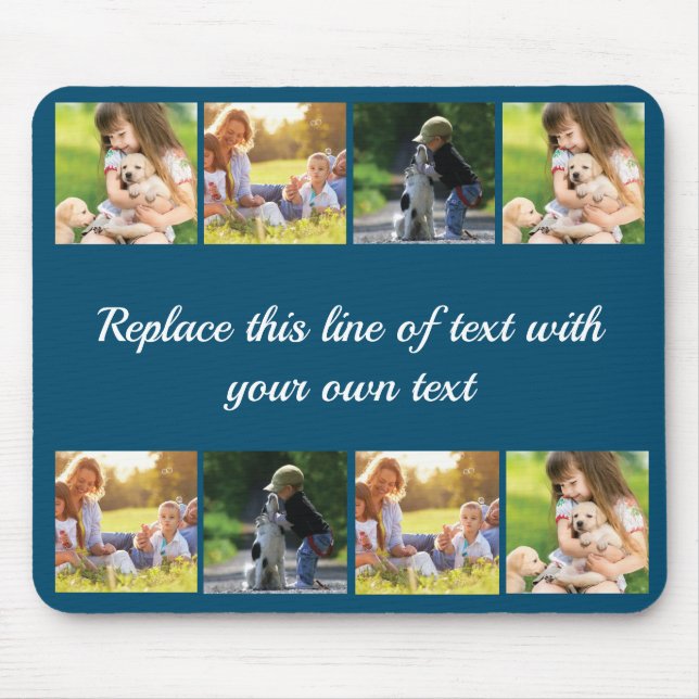 Personalize photo collage and text mouse pad (Front)
