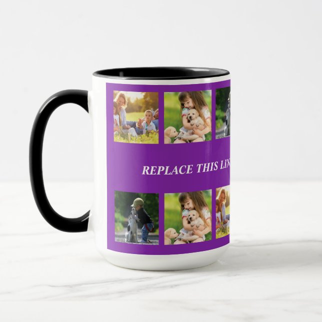 Personalize photo collage and text mug (Left)