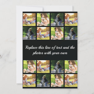 Personalize photo collage and text note card