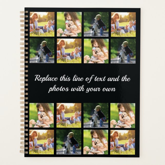 Personalize photo collage and text planner (Front)