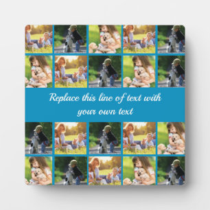 Personalize photo collage and text plaque