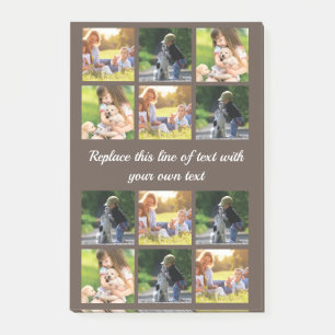 Personalize photo collage and text post-it notes