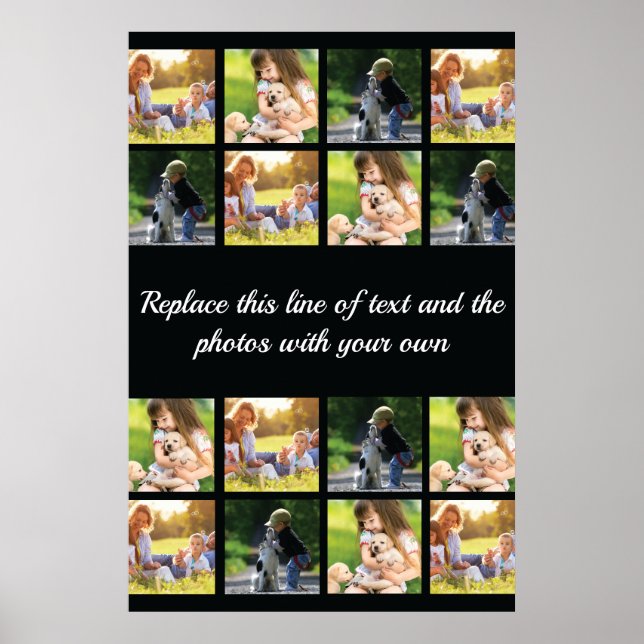 Personalize photo collage and text poster (Front)