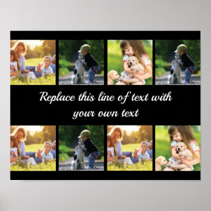 Personalize photo collage and text poster
