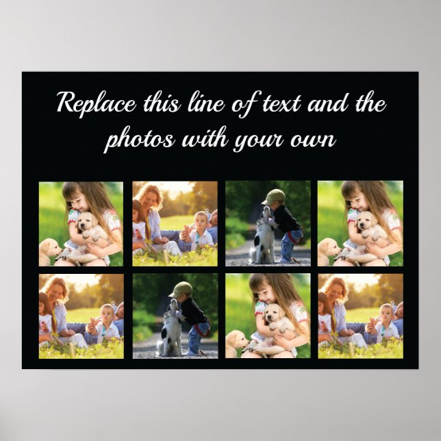Personalize photo collage and text poster (Front)