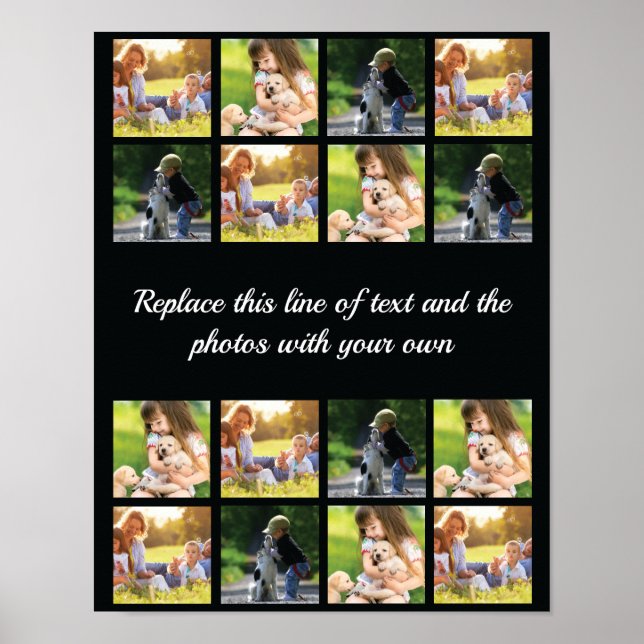 Personalize photo collage and text poster (Front)